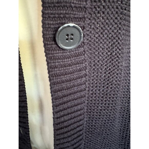 T Alexander Wang Womens Cotton Ribbed Textured Buttoned Cardigan Black Medium - Picture 7 of 7